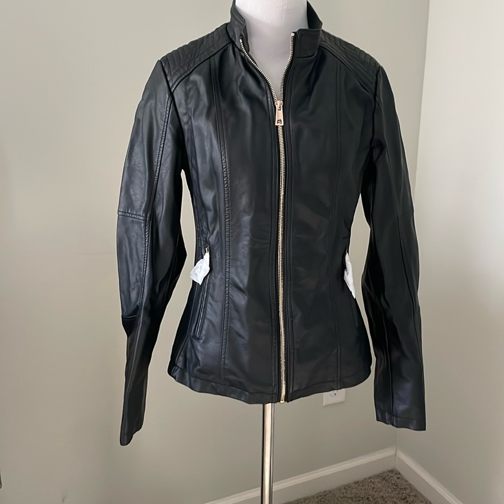 Brand new with tags. Bellavera faux leather jacket, sz S